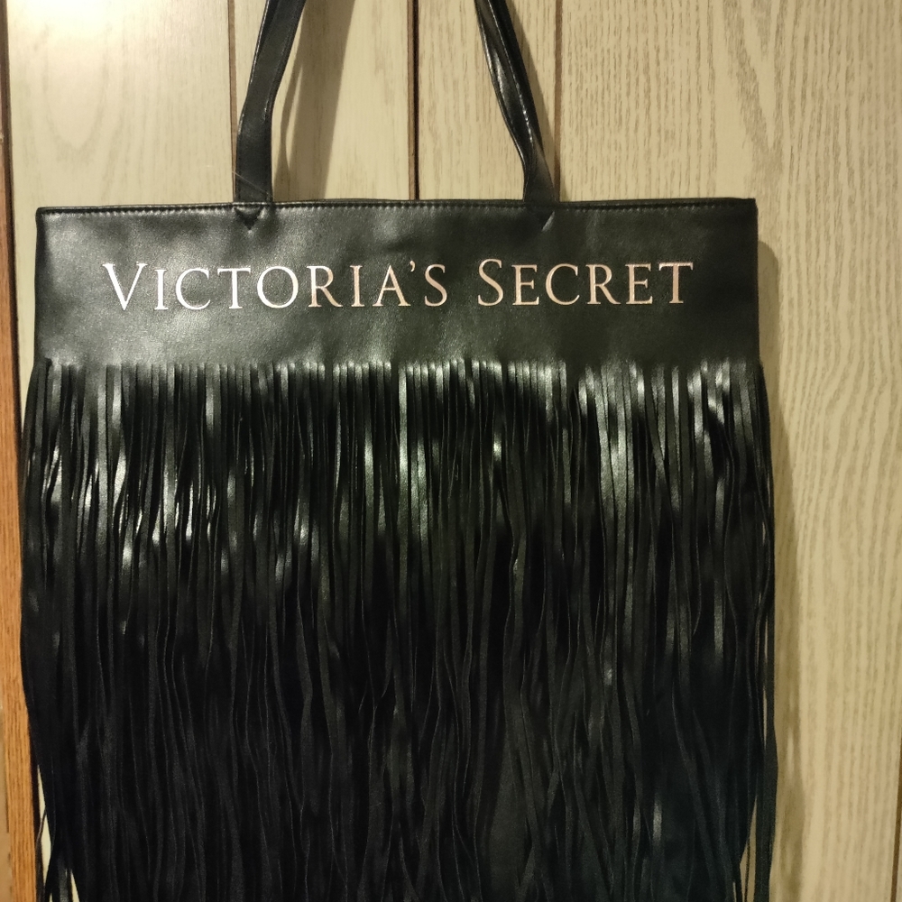 Victoria Secrets shoulder bag black with tassels